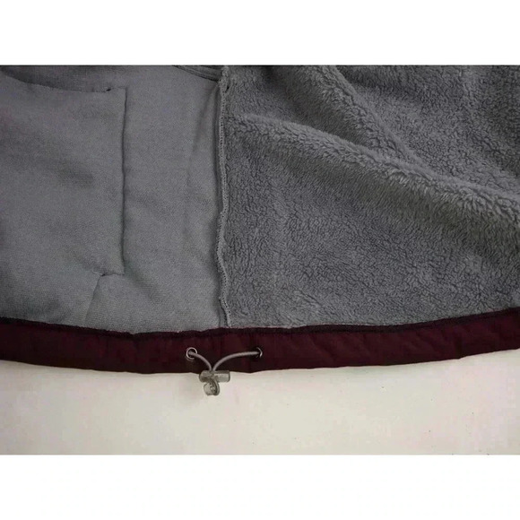 New Balance Hooded Softshell Fleece Lined Jacket Plum Size Large - Picture 10 of 10